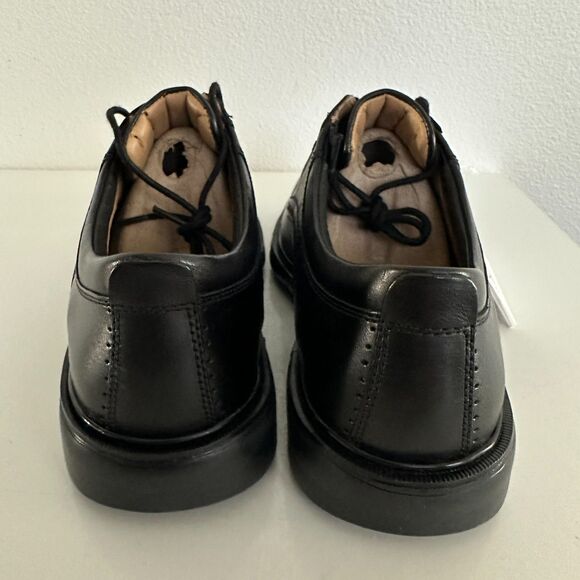 NWT Clarks Unstructured Kenneth Way Black Leather Oxford Dress Shoes Men\'s 8.5 main image 5